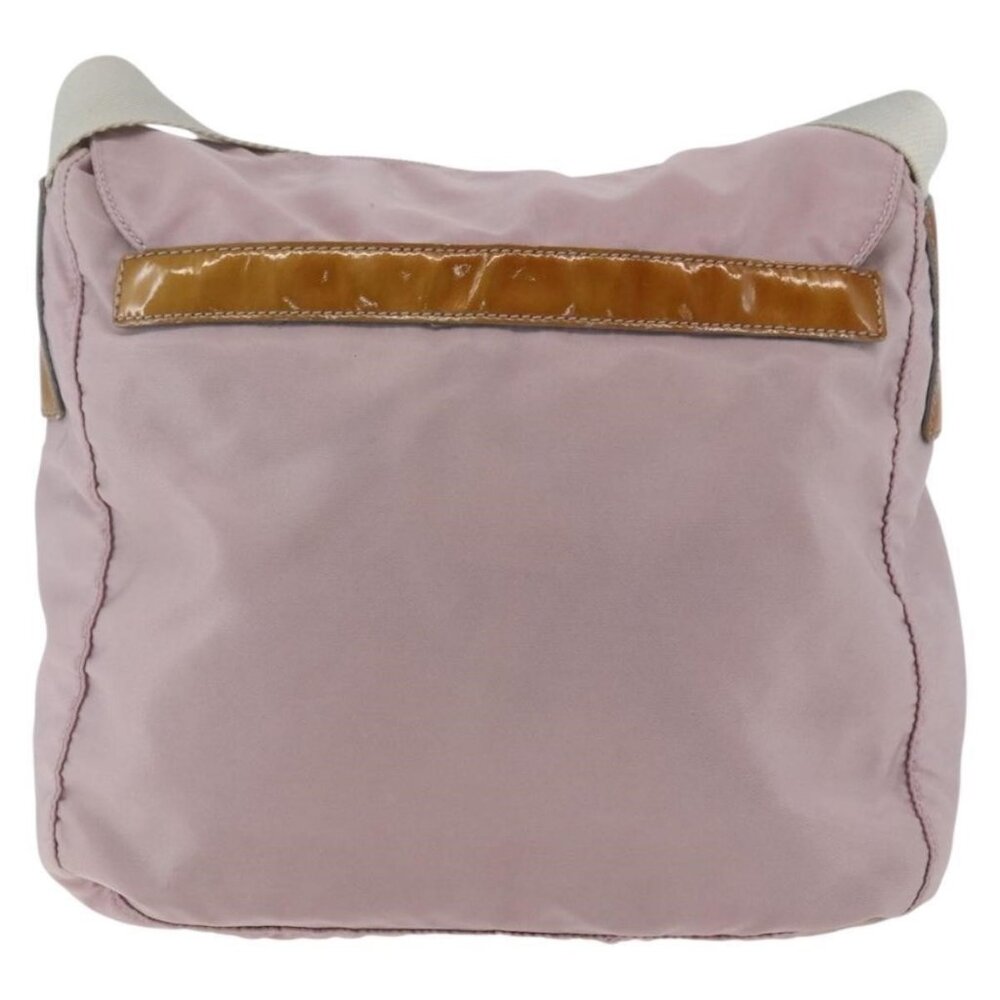 Authentic PRADA Shoulder Bag Nylon Pink Silver - Picture 9 of 16